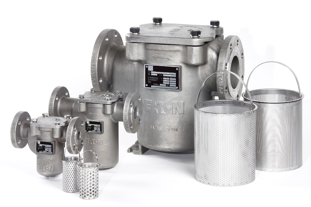 The PED-compliant Simplex 72X pipeline basket strainers in ductile iron and stainless steel of Eaton