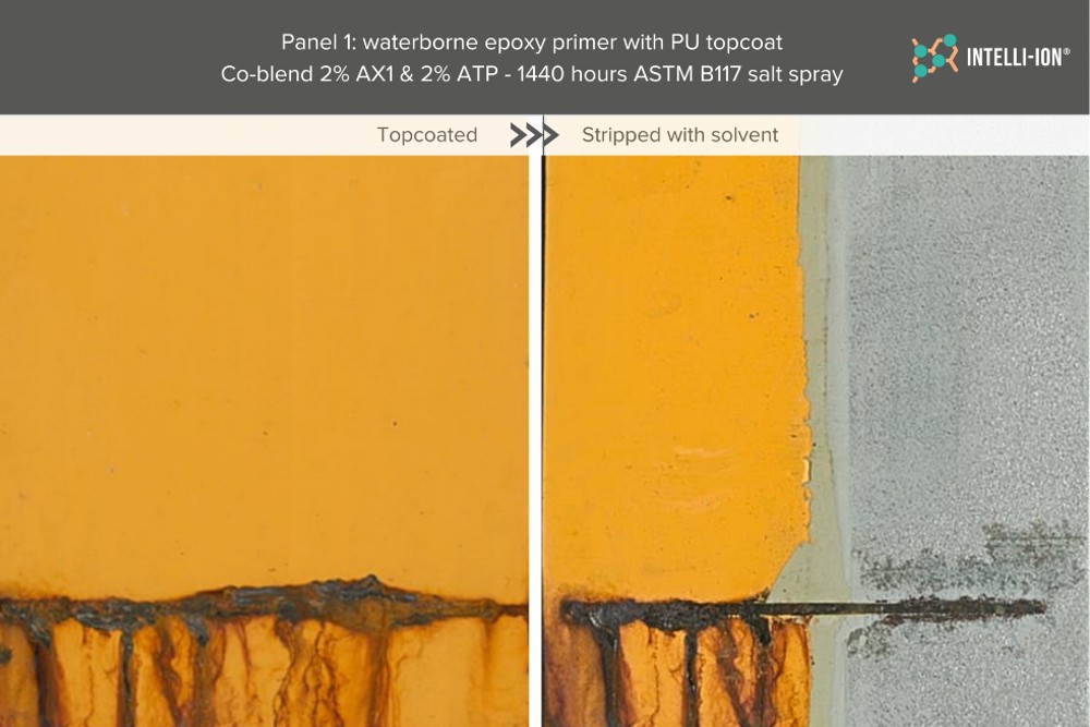 The corrosion test panel for waterborne coatings