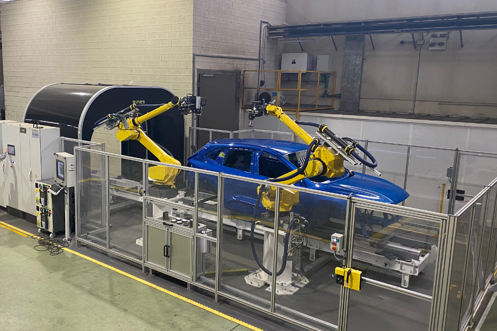 Soluzione completa con tunnel ESFI e cella di riparazione automatica.