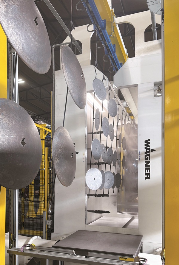 Components entering the Wagner coating booth. © ipcm