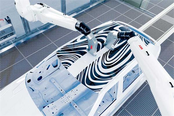 ABB's PixelPaint robotic painting technology for the automotive industry