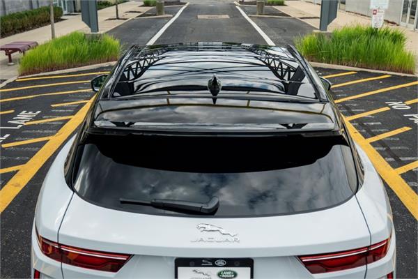 The contrast roof of a Jaguar F-Pace