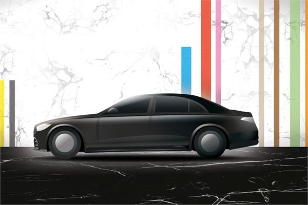 a car coated in black and the chromatic/achromatic colors variations in 2023 color trend report for OEM coatings