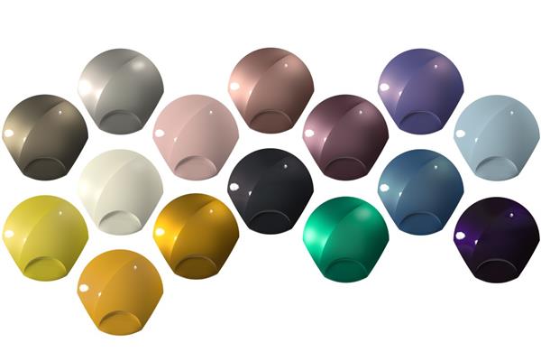 The shades of the 2022-2023 Automotive Color Trends collection of BASF