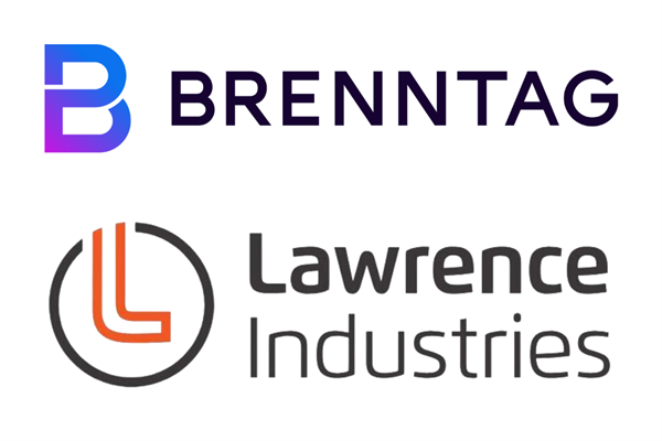 Logos of Brenntag and Lawrence Industries