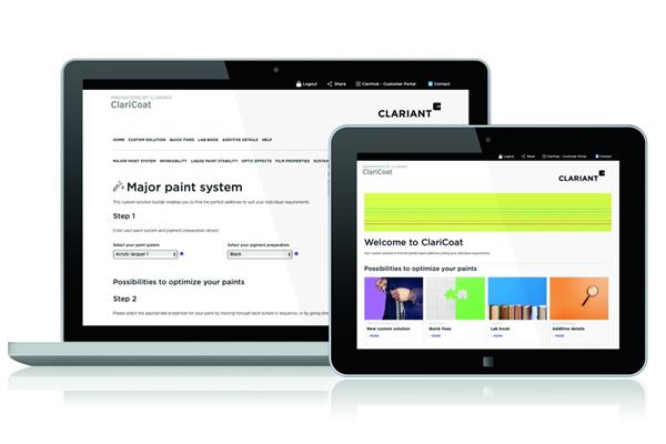 Homepage of the ClariCoat web app