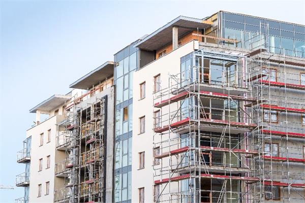 Windows in a construction site coated with Cortec's MCI Peel-Off Coating