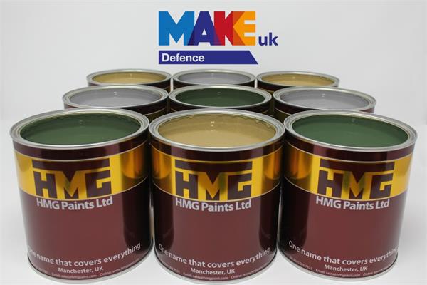 HMG Paints Defence coatings cans