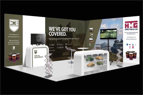 The stand of HMG Paints ad DSEI 2023