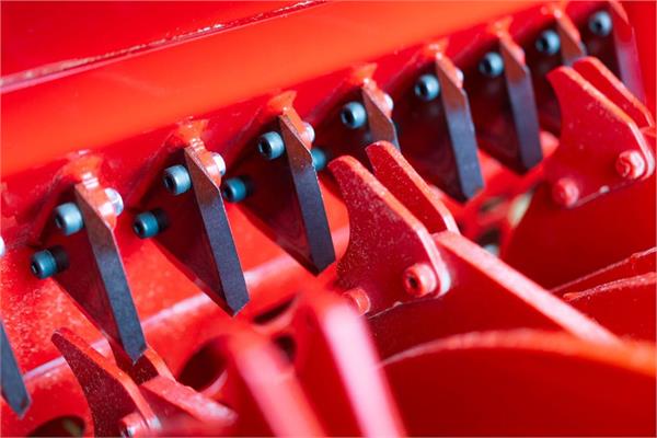 Machinery coated in red with HMG Paints coatings