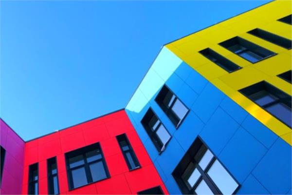 Colourful buildings coated with Huntsman products