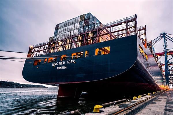 The hull of a ship coated with the Selektope antifouling product