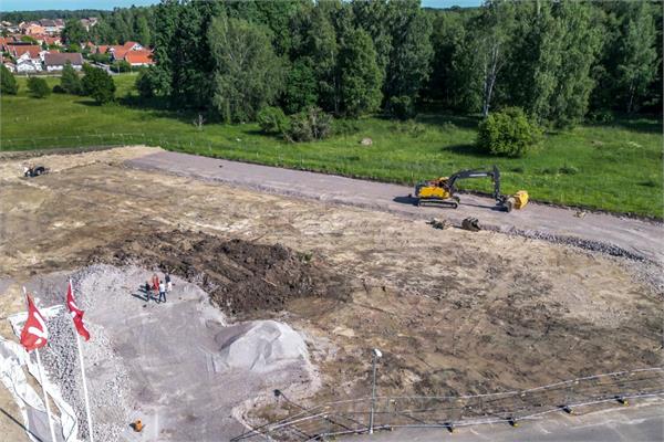 Construction works for the new site of Impact Coatings