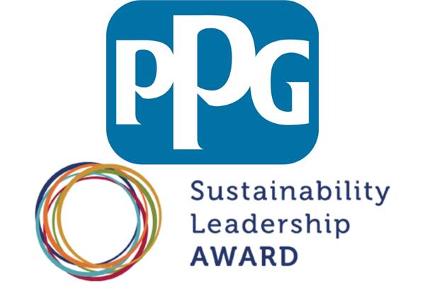 logos of ppg and LEADERSHIP AWARD