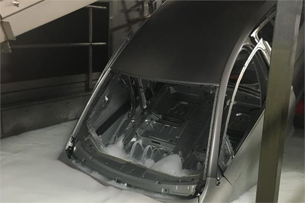A car body coated with the electrocoating products of PPG