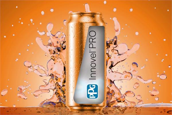 A beverage can coated with PPG INNOVEL PRO