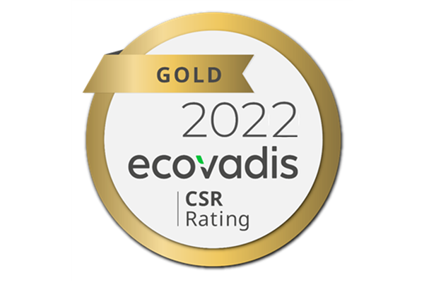 The 2022 gold medal for csr of EcoVadis