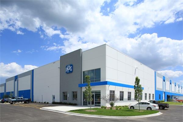 The front of the production site of PPG in Mexico