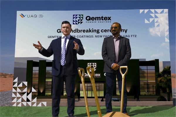 The CEO of Qemetex Powder Coating during Ceremony for New Powder Coatings Plant in Umm