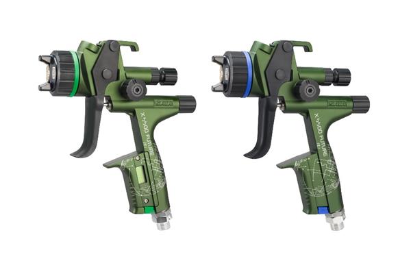 Two green SATAjet X 5500 FUTURE spray guns