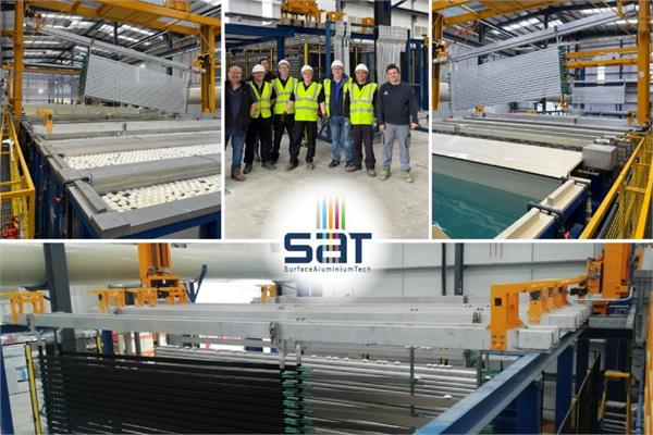 Personnel of SAT in front of the anodising line