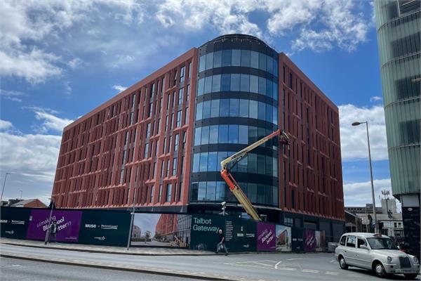 The office building in Blackpool, under construction