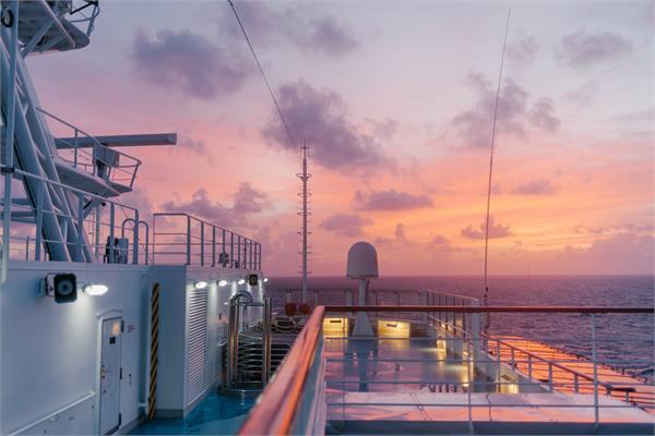 A ship deck coated with the SeaGuard products of Sherwin-Williams