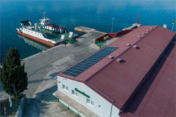 The production site of Cortec in Split with solar panels mounted on the roof